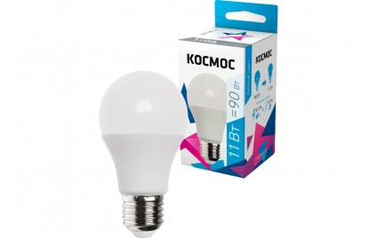 Лампа KOSMOS LED А60 11Вт 220В E27 4500К "Экономик" 