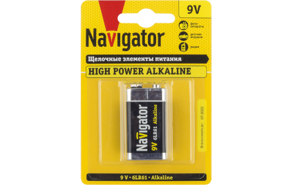 Элемент питания NBT-NE-6LR61-BP1 (блист.1шт) Navigator (149225)