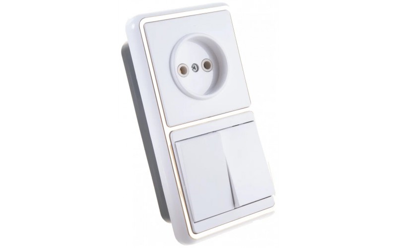 Блок "Бэлла" БКВР-038 (2кл.выкл+роз.)