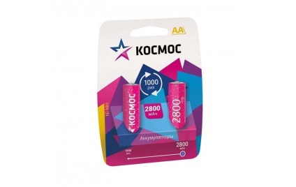 Аккумулятор R6 NI-MN 2800А\ч BP-2 (блист.2шт.) Космос KOCR6NIMH2800MAH2BL (153783)