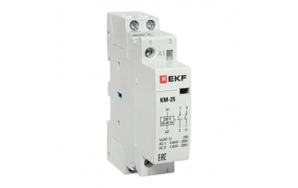 Контактор модульный КМ 25А 2NО (1 мод.) (km-1-25-20) EKF (147141)