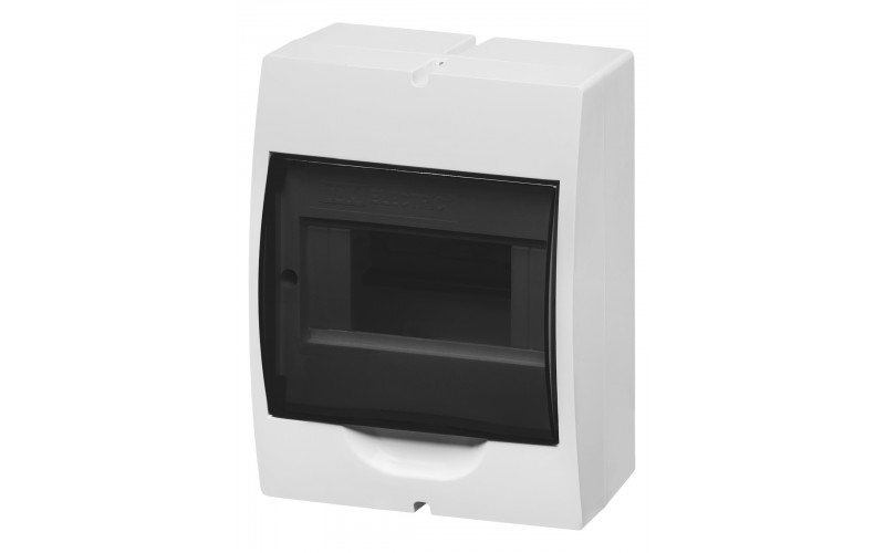 Бокс ЩРН-П-6 навесной пластик белый дымчатая дверца без шин IP41 TDM SQ0901-0071