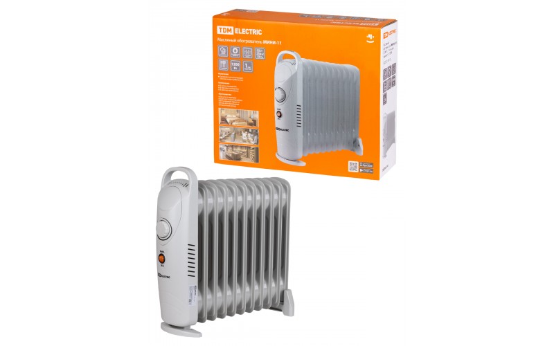 Обогреватель масляный МИНИ-11 1200Вт 11 секций термостат TDM SQ2501-0910