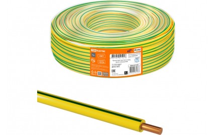 Провод ПуВ 6 ГОСТ (100м) желто-зеленый TDM SQ0124-1345