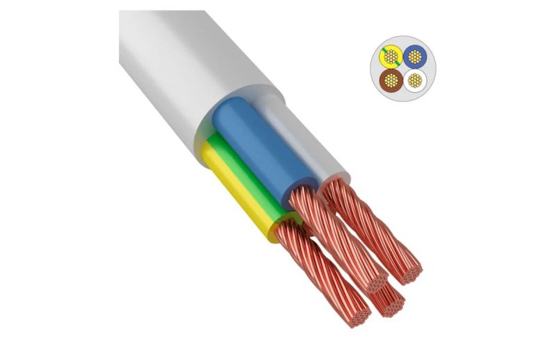 Провод ПВС 4х1,5 ГОСТна катушке (50м) белый TDM SQ0118-0410
