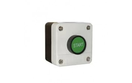 Пост кнопочный GB2-B-103 10A 68х68мм9черный/серый)кнопка зеленая START