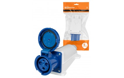 Розетка н/у 63A 220В 2P+РE (133) стационарная IP54 TDM SQ0602-0010