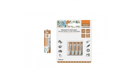 Элемент питания LR03 ААА Alkaline 1,5V BP-4 Народный TDM SQ1702-0008