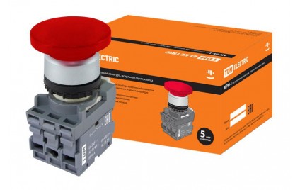 Кнопка SB7-CW3565 с возвратом, 1НО+1НЗ, d22 мм с подсветкой 220В LED желтая IP54 TDM SQ0746-0037 Кнопка SB7-CW3565 с возвратом, 1НО+1НЗ, d22 мм с подсветкой 220В LED желтая IP54 TDM SQ0746-0037