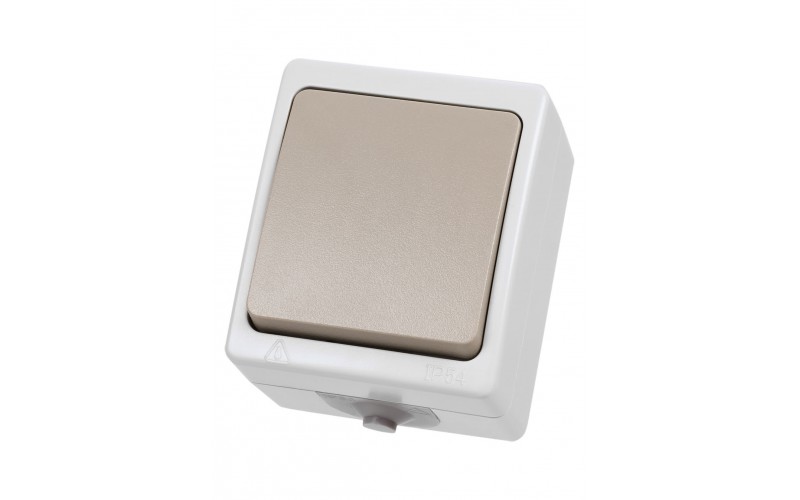 Выкл. 1-кл. открытой установки IP54 10А серый "Вуокса" TDM SQ1803-0001