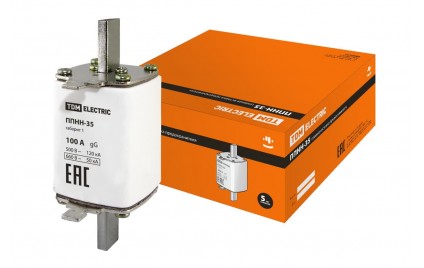 Вставка плав. ППНН-35 габ.1, 100А TDM SQ0713-0021 Вставка плав. ППНН-35 габ.1, 100…