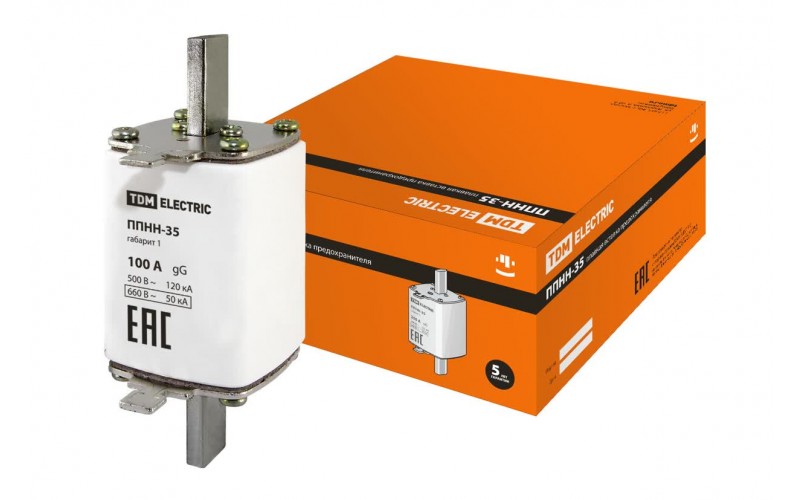 Вставка плав. ППНН-35 габ.1, 100А TDM SQ0713-0021 Вставка плав. ППНН-35 габ.1, 100А TDM SQ0713-0021