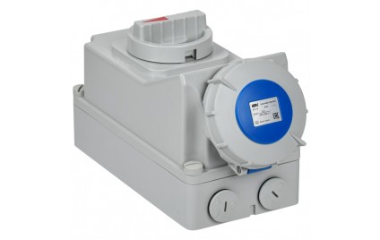 Розетка н/у 32А 220В 2Р+РЕ IP67 с мех. блокировкой ССИ-823 IEK PSR11-032-3-5-67 (1938714)