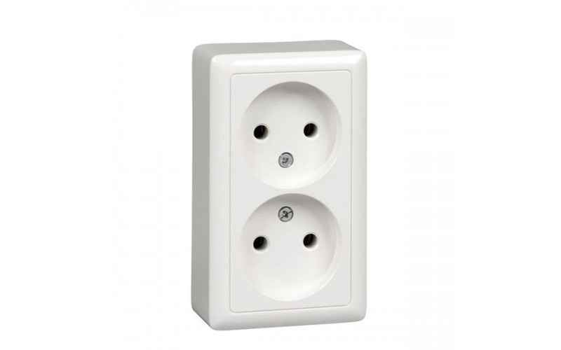 Розетка Прима 2-м ОП РА 10-403 (бел)10743