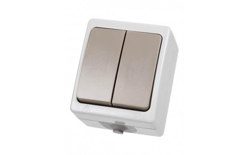 Выкл. 2-кл. открытой установки IP54 10А серый "Вуокса" TDM SQ1803-0002 Выкл. 2-кл. открытой установки IP54 10А серый "Вуокса" TDM SQ1803-0002