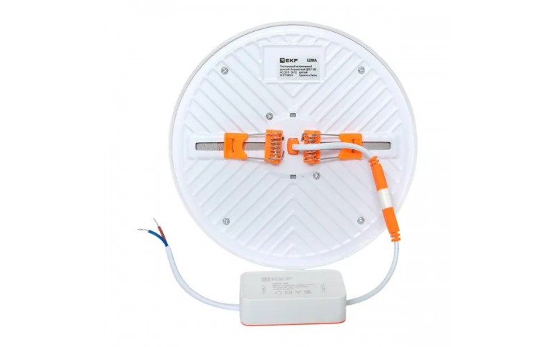 Светильник ДВО 1109 24Вт 6500К IP20 круг.170мм встр. безрамочный LUMA EKF DLL-1109-R-24-6500 1900642