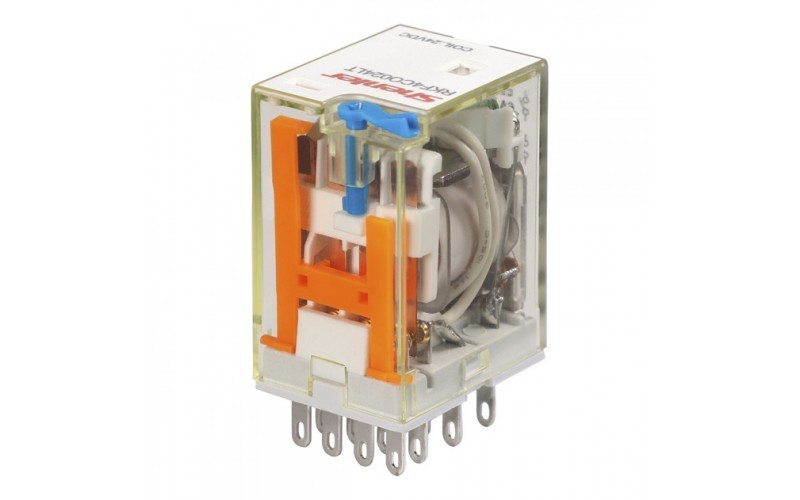 Реле RKF4CO024LT 4CO 6A (250VAC/30VDC) 24VDC мех. индикация тест-кнопка с блокир. LED  RKF4CO024LT