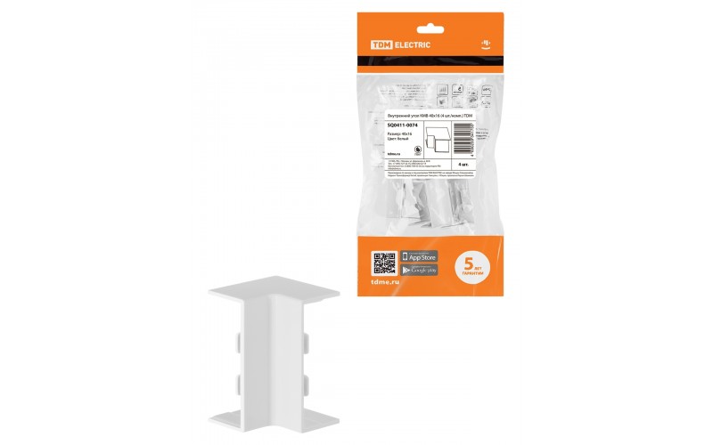 Внутренний угол КМВ 40х25 (4 шт./комп.) TDM SQ0411-0075