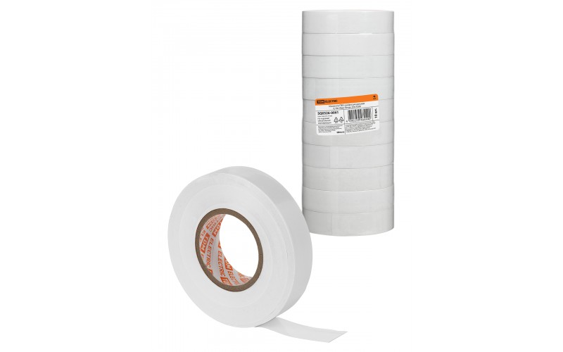 Изолента ПВХ 0,18мм*19мм (рулон=20м) белая TDM SQ0526-0061