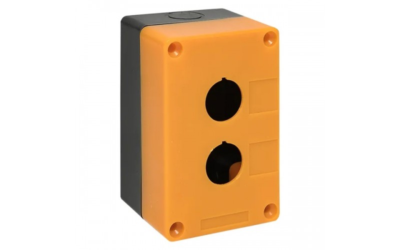 Корпус КП 102 2 кнопки пластик. желт. EKF