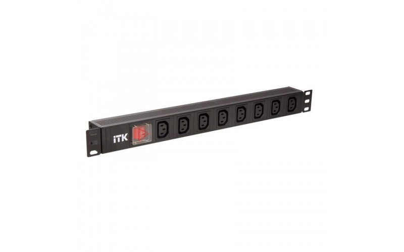 Блок роз.8 м. PDU 19" IEC320 C13 PH12-8C133 с LED выкл.б/шнура