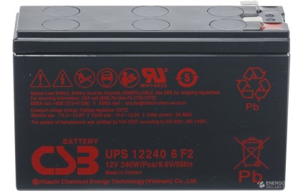 Аккумуляторная батарея CSB UPS 12240 6F2 12V/5Ah Slim