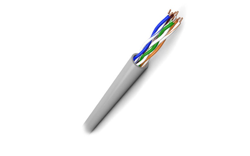 Кабель U/UTP (24AWG) кат.5е 4х2х0.48 solid LDPE (305м) черн. (м) ITK