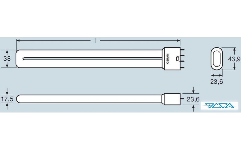 Лампа люминесцентная компактная Osram DULUX L 36 W/840