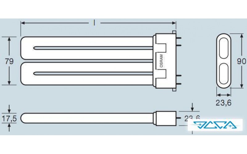 Лампа люминесцентная компактная Osram DULUX F 24 W/840