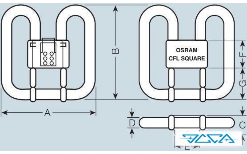 Лампа люминесцентная компактная Osram CFL SQUARE 28 W/835 4-PIN