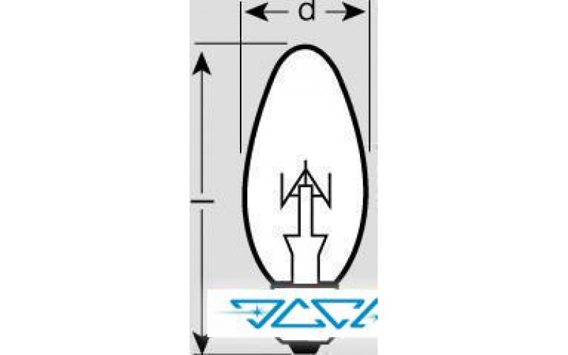 Лампа накаливания свеча прозрачная Osram CLAS B CL 60W E14