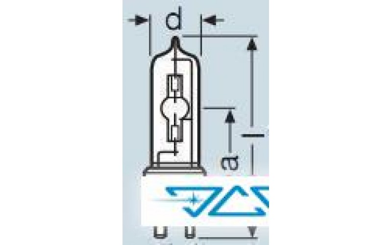 Лампа металлогалогенная Osram HMI 200W/SE 70V GZY9,5