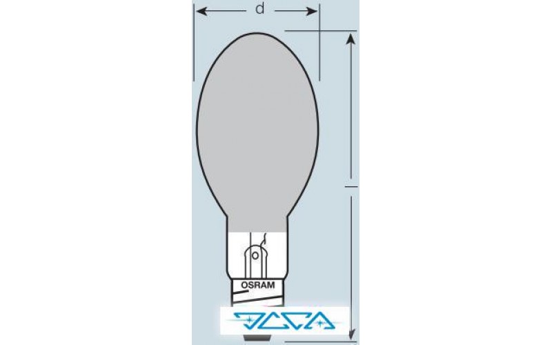 Лампа газоразрядная прозрачная с покрытием Osram HQI-E 400/N coated