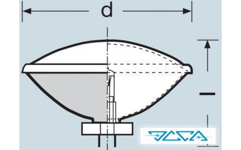 Лампа галогенная студийная Osram aluPAR 64 WFL 300 230