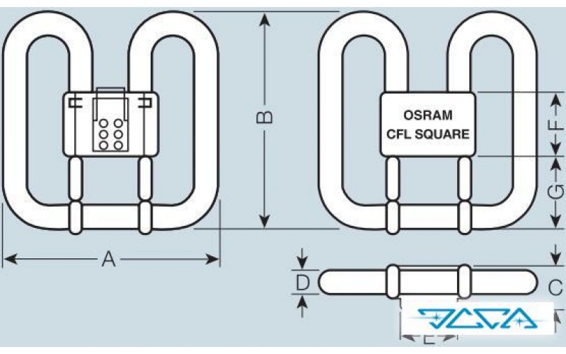 Лампа люминесцентная компактная Osram CFL SQUARE 16 W/835 2-PIN