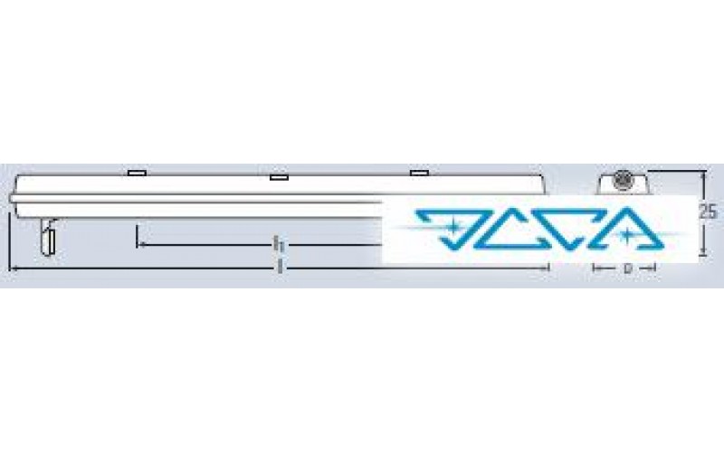 Cветильник накладной Osram AQUALINE T5 RTP/R 2x80W