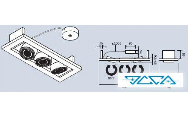 Светильник накладной Osram TRESOL Trio Ceiling