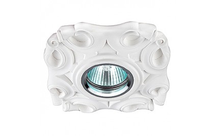 DK G8 Светильник ЭРА декор гипс под покраску MR16,12V/220V, 50W, круглый,белый (24/288)