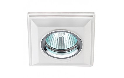DK G1 Светильник ЭРА декор гипс под покраску MR16,12V/220V, 50W, квадратный ,белый (24/288)