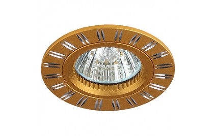 KL33 AL/GD Светильник ЭРА алюминиевый MR16,12V/220V, 50W золото/хром (10/50/2000)