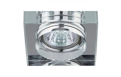 DK28 CH/WH Светильник ЭРА декор квадрат «толстое стекло» MR16,12V/220V, 50W, хром/прозрачный (3/30/ DK28 CH/WH Светильник ЭРА декор квадрат «толстое стекло» MR16,12V/220V, 50W, хром/прозрачный (3/30/