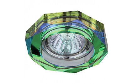 DK6 CH/MIX Светильник ЭРА декор стекло объемный многогранник MR16,12V/220V, 50W, GU5,3 хром/мульти ( DK6 CH/MIX Светильник ЭРА декор стекло объемный многогранник MR16,12V/220V, 50W, GU5,3 хром/мульти (