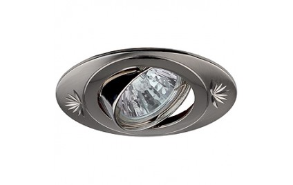 KL4A SN/N Светильник ЭРА литой овал пов. с гравировкой MR16,12V/220V, 50W сатин никель/никель (5/100 KL4A SN/N Светильник ЭРА литой овал пов. с гравировкой MR16,12V/220V, 50W сатин никель/никель (5/100