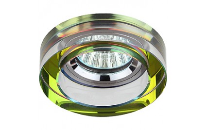 DK38 CH/MIX Светильник ЭРА декор кругл «толст.стекло» MR16,12V/220V, 50W, хром/мультиколор (3/30/84 DK38 CH/MIX Светильник ЭРА декор кругл «толст.стекло» MR16,12V/220V, 50W, хром/мультиколор (3/30/84