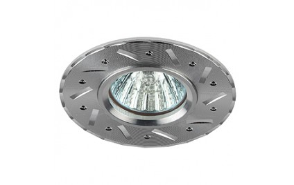 KL41 SL Светильник ЭРА литой «алюминевый » MR16,12V/220V, 50W серебро (4/100/2100)
