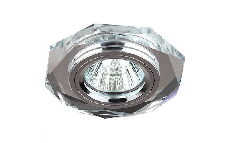 DK5 СH/SL Светильник ЭРА декор стекло многогранник MR16,12V/220V, 50W, GU5,3 зеркальный/хром (5/50/1