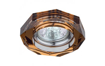 DK6 CH/T Светильник ЭРА декор стекло объемный многогранник MR16,12V/220V, 50W, GU5,3 хром/янтарь (30 DK6 CH/T Светильник ЭРА декор стекло объемный многогранник MR16,12V/220V, 50W, GU5,3 хром/янтарь (30