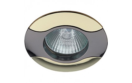 KL18 GU/G Светильник ЭРА литой «волна» MR16,12V/220V, 50W черный металл/золото (100/1400)