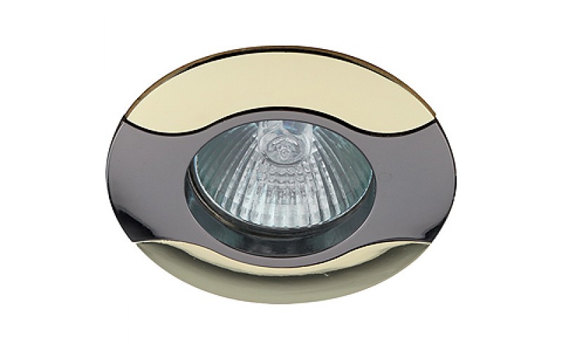 KL18 GU/G Светильник ЭРА литой «волна» MR16,12V/220V, 50W черный металл/золото (100/1400)