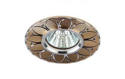 KL42 SL/GD Светильник ЭРА литой «алюминевый » MR16,12V/220V, 50W серебро/золото (5/100/2100)